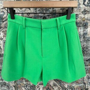 Alice + Olivia Green High Waist Shorts